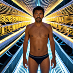 A visionary data engineer stands on a sleek, luminous bridge, serving as an architect of digital cultures. Below them, a vast ocean of raw, multilingual data swirls in vibrant currents, with distinct streams of text in Portuguese, Japanese, English, and Spanish flowing from chaotic masses into organized, glowing pipelines. The engineer is depicted with a focused, discerning expression, symbolizing the human touch and cultural sensitivity required to transform complex linguistic data into actionable wisdom. The setting is futuristic, blending advanced technology with a subtle representation of global diversity.