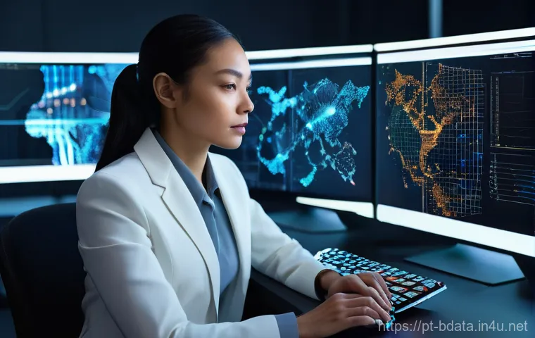 빅데이터 직무 만족도 조사 - **Prompt:** "A diverse group of five data professionals – a mix of genders and ethnicities, all in t...