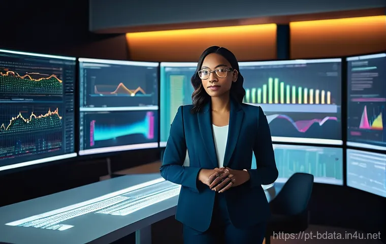 빅데이터 기술자와 스타트업 환경 - **Prompt 1: The Data Maestro's Symphony**
    A highly detailed, wide-angle shot of a data engineer,...