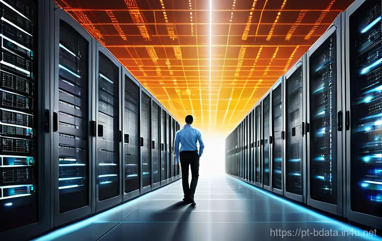 빅데이터 기술자의 최신 클라우드 서비스 활용법 - **Prompt 1: The Cloud Migration Journey**
    A wide-angle, dynamic shot depicting a metaphorical jo...