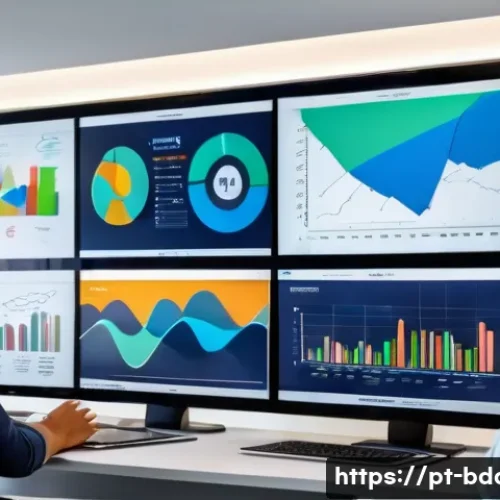 Home 15 빅데이터 기술자의 분석 기법 개선 사례 - A modern Brazilian office environment with diverse professionals analyzing big data dashboards on la...