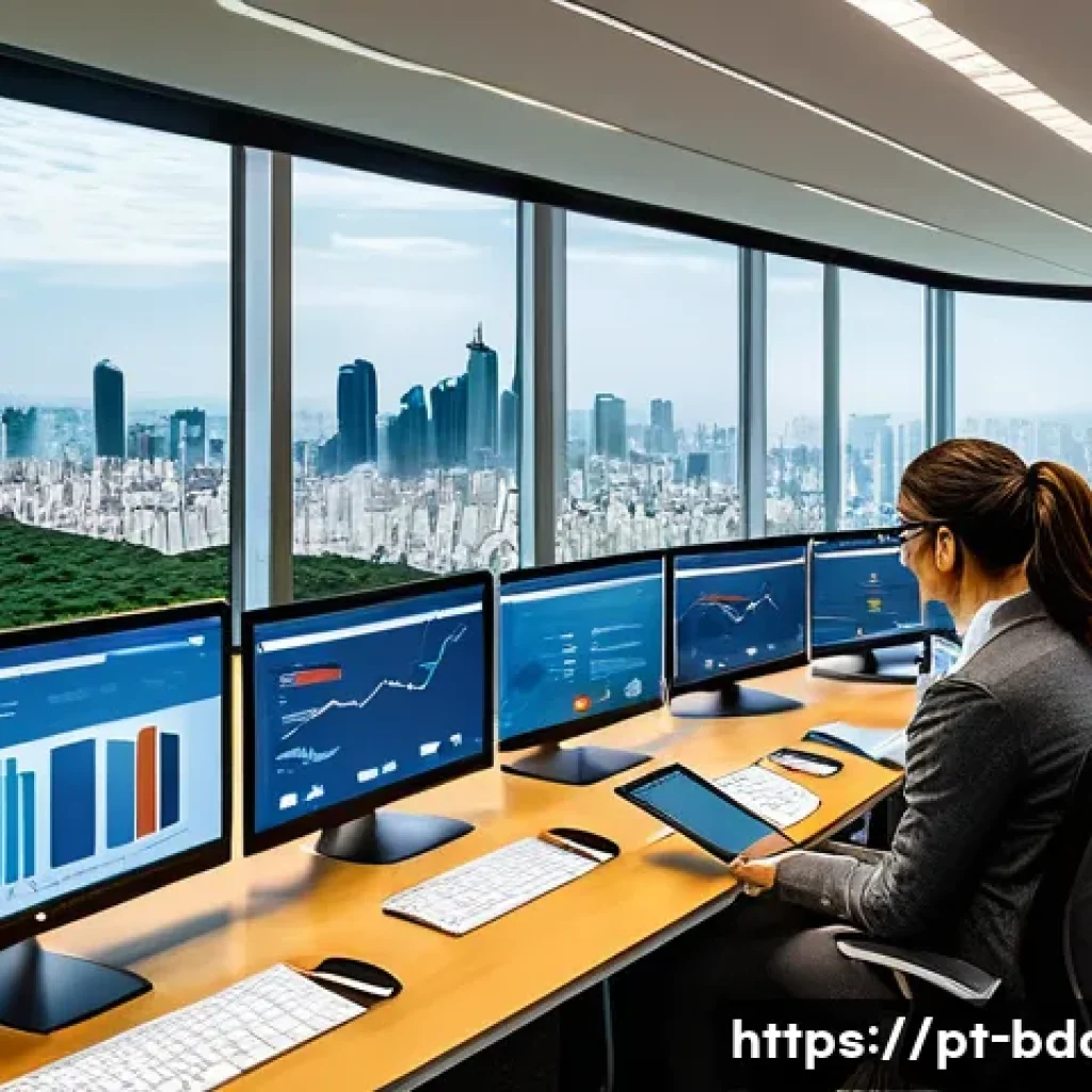 빅데이터 기술자 자기계발 도서 추천 - A modern Brazilian office environment where a diverse team of data professionals, including men and ...
