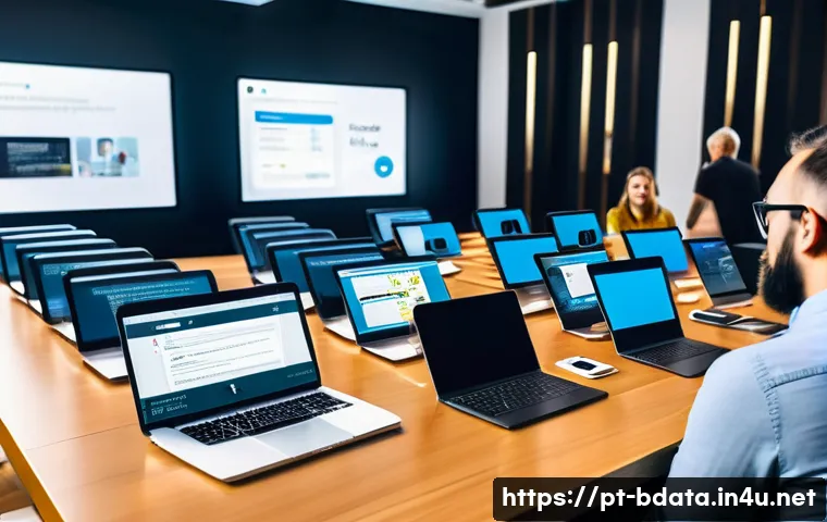 빅데이터 기술자 네트워크 확장 방법 - A modern co-working space filled with diverse professionals actively engaging in a big data online c...
