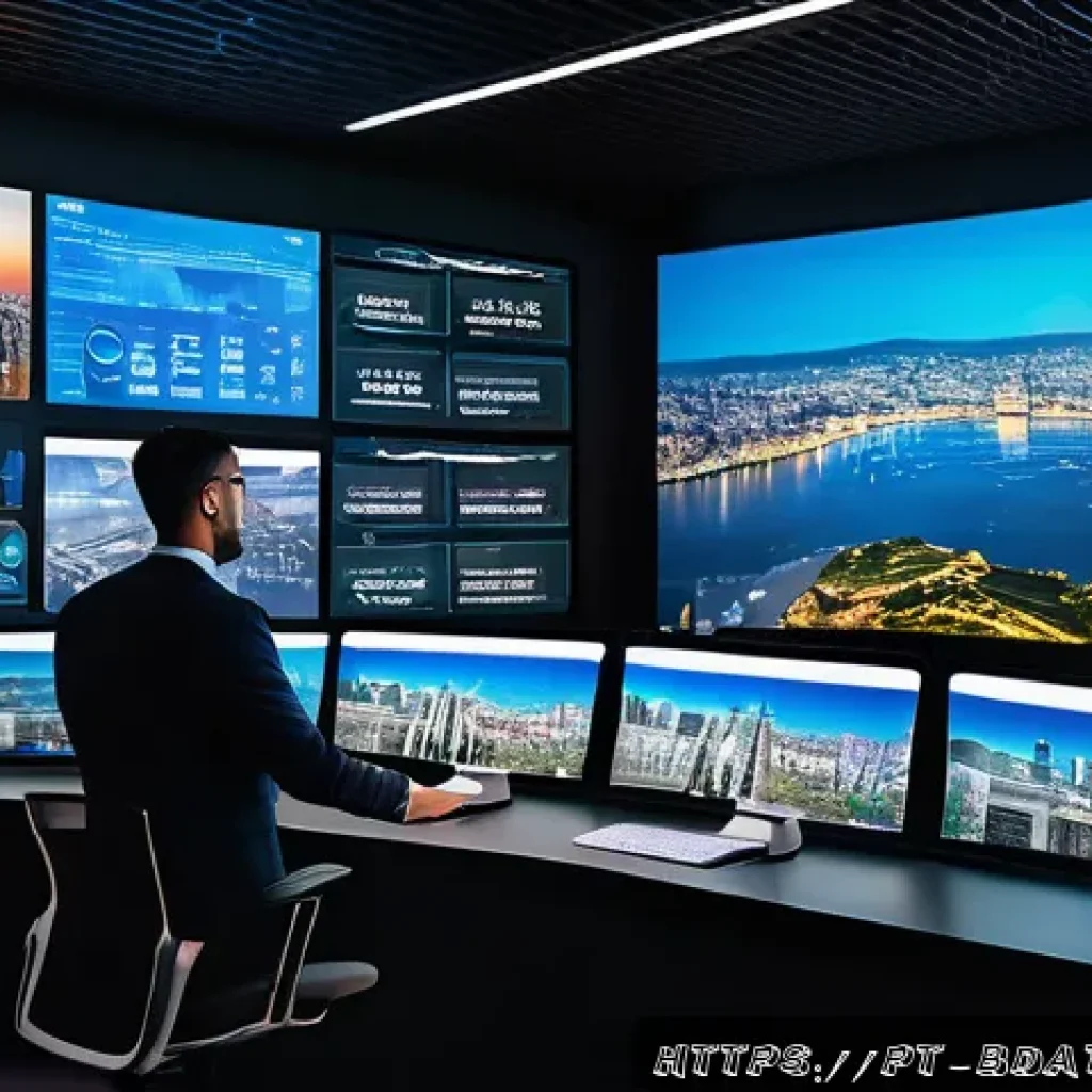 빅데이터 기술자와 소프트웨어 설계 - A modern e-commerce control room with large digital screens displaying real-time user behavior analy...