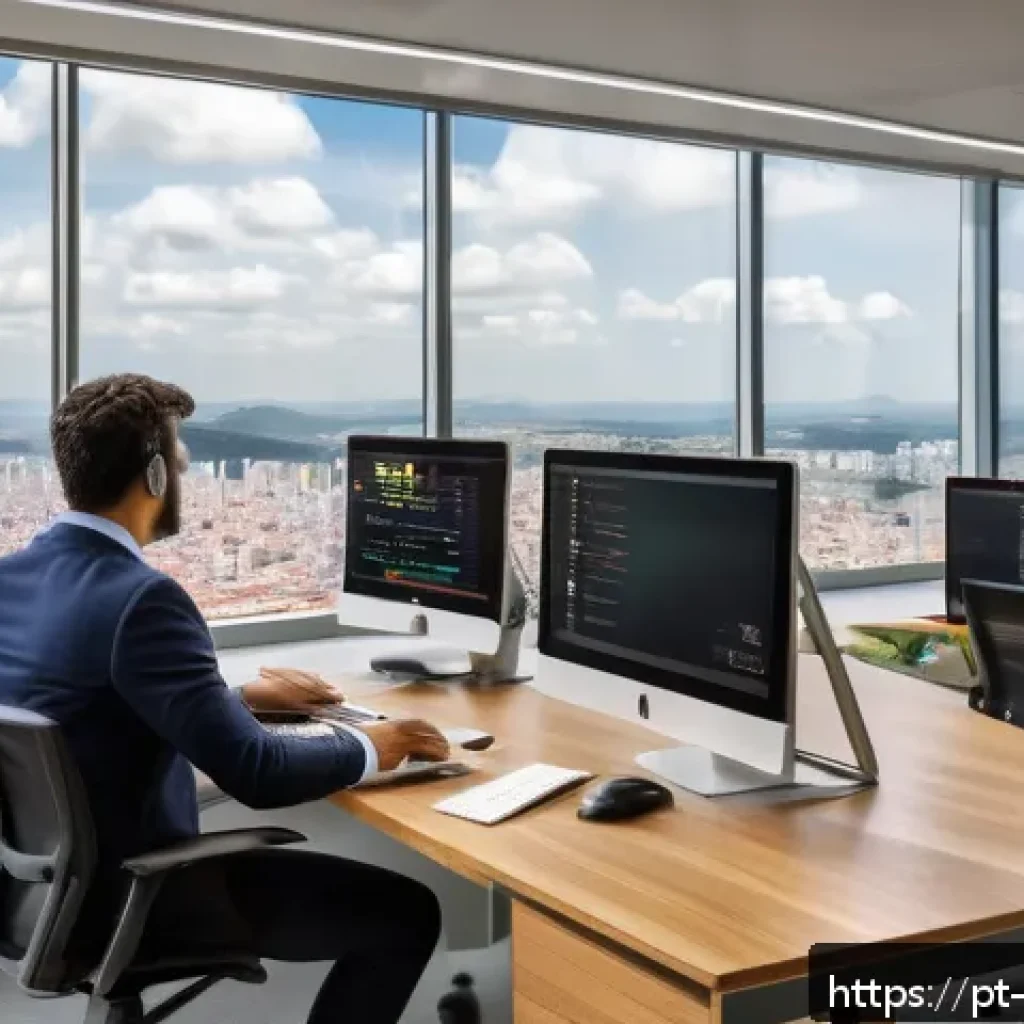 빅데이터와 인공지능의 차이 - A modern Brazilian office environment where diverse professionals analyze large digital dashboards f...