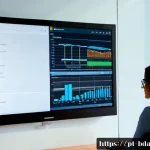 Home 23 빅데이터 기술자의 IT 서비스 제공 사례 - Photorealistic Brazilian big data technician providing IT support in a modern São Paulo financial of...