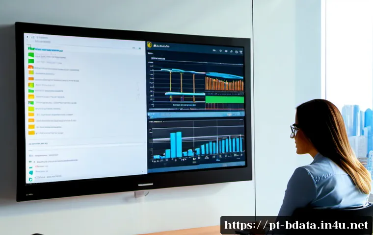 빅데이터 기술자의 IT 서비스 제공 사례 - Photorealistic Brazilian big data technician providing IT support in a modern São Paulo financial of...